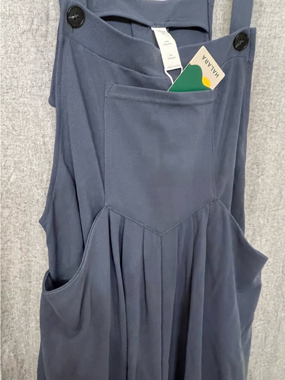 HALARA Navy overalls with Soft Pleats - Picture 2 of 5